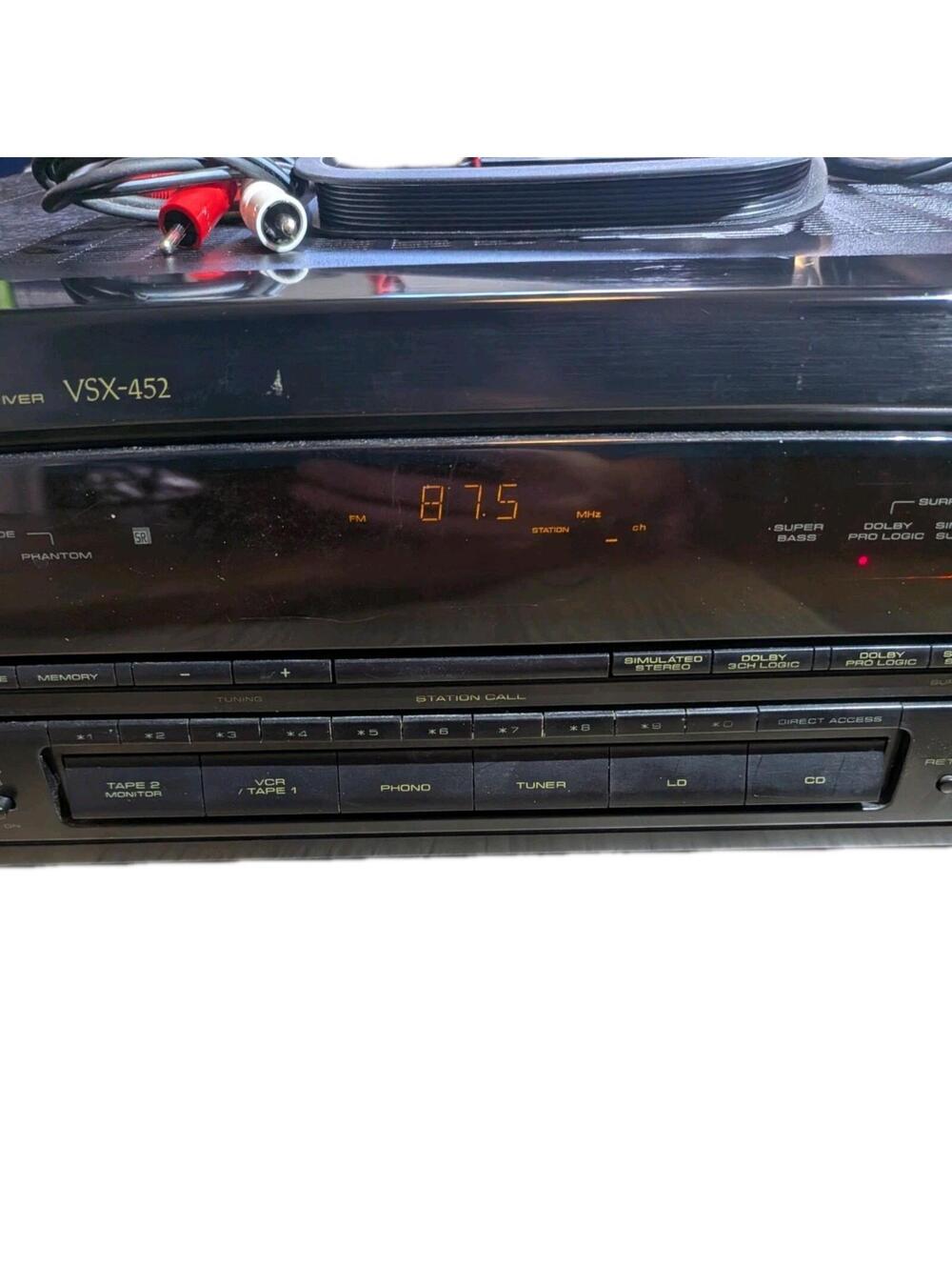 Vintage 90s Pioneer VSX-452 Stereo Receiver Reciever Phono Tape Monitor Tested - Picture 3 of 6